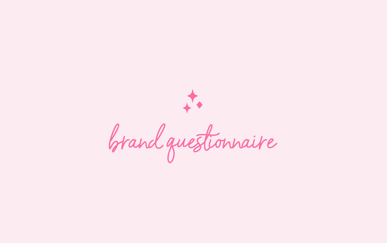 Brand Questionnaire for every Lash Artist