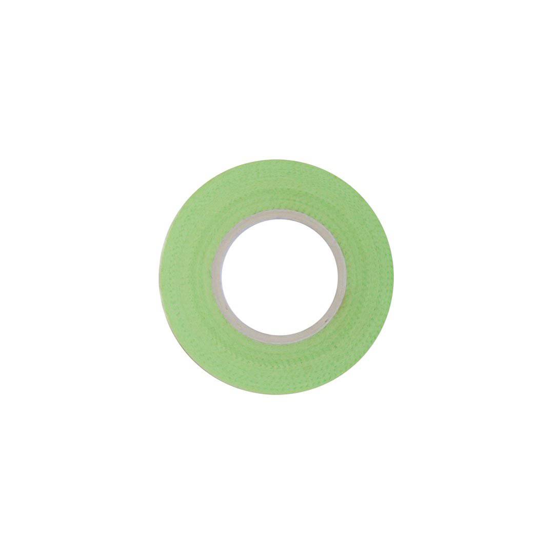 Top down view of green lash tape