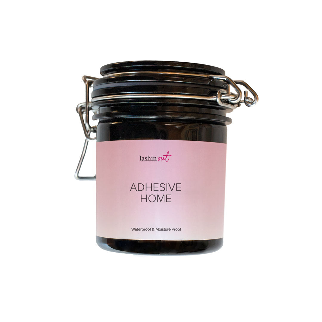 Glass Jar Adhesive Home with air tight lock lid.