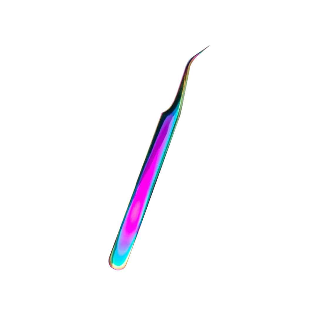 Full side view of the Signature Series Curved Lash Tweezer