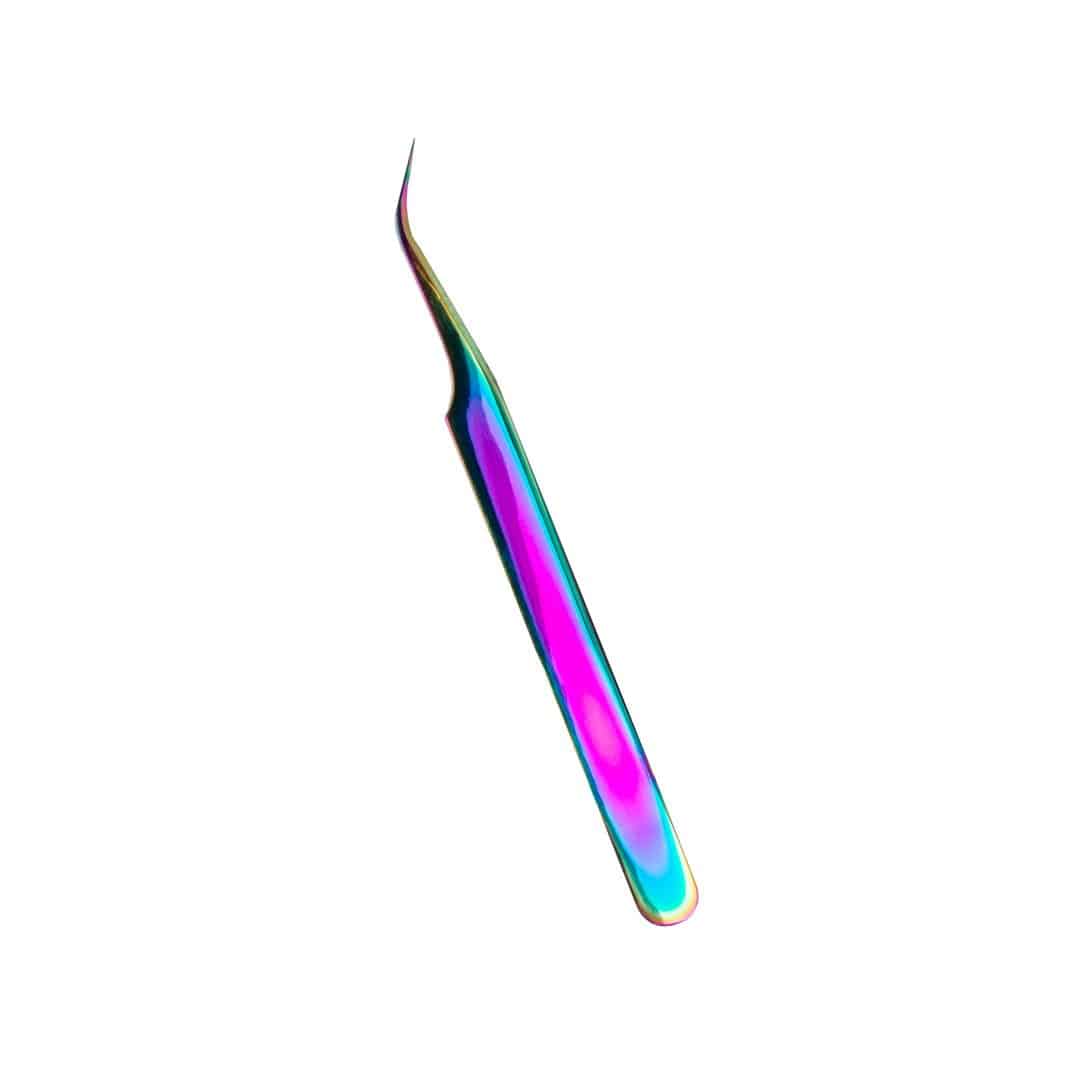 Full side view of the Signature Series Curved Lash Tweezer