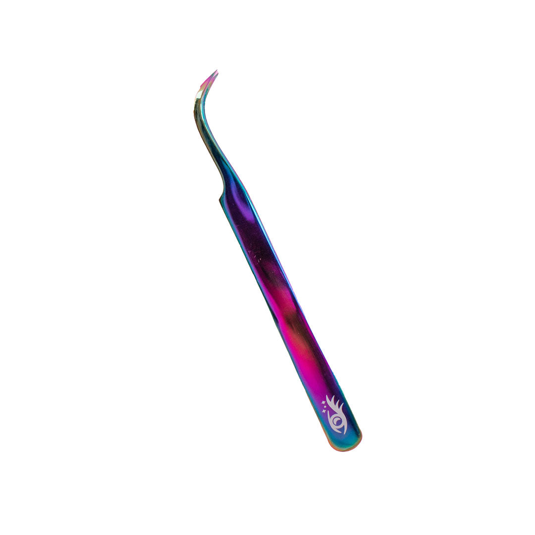 Full side view of Vetus Curved Lash Tweezer