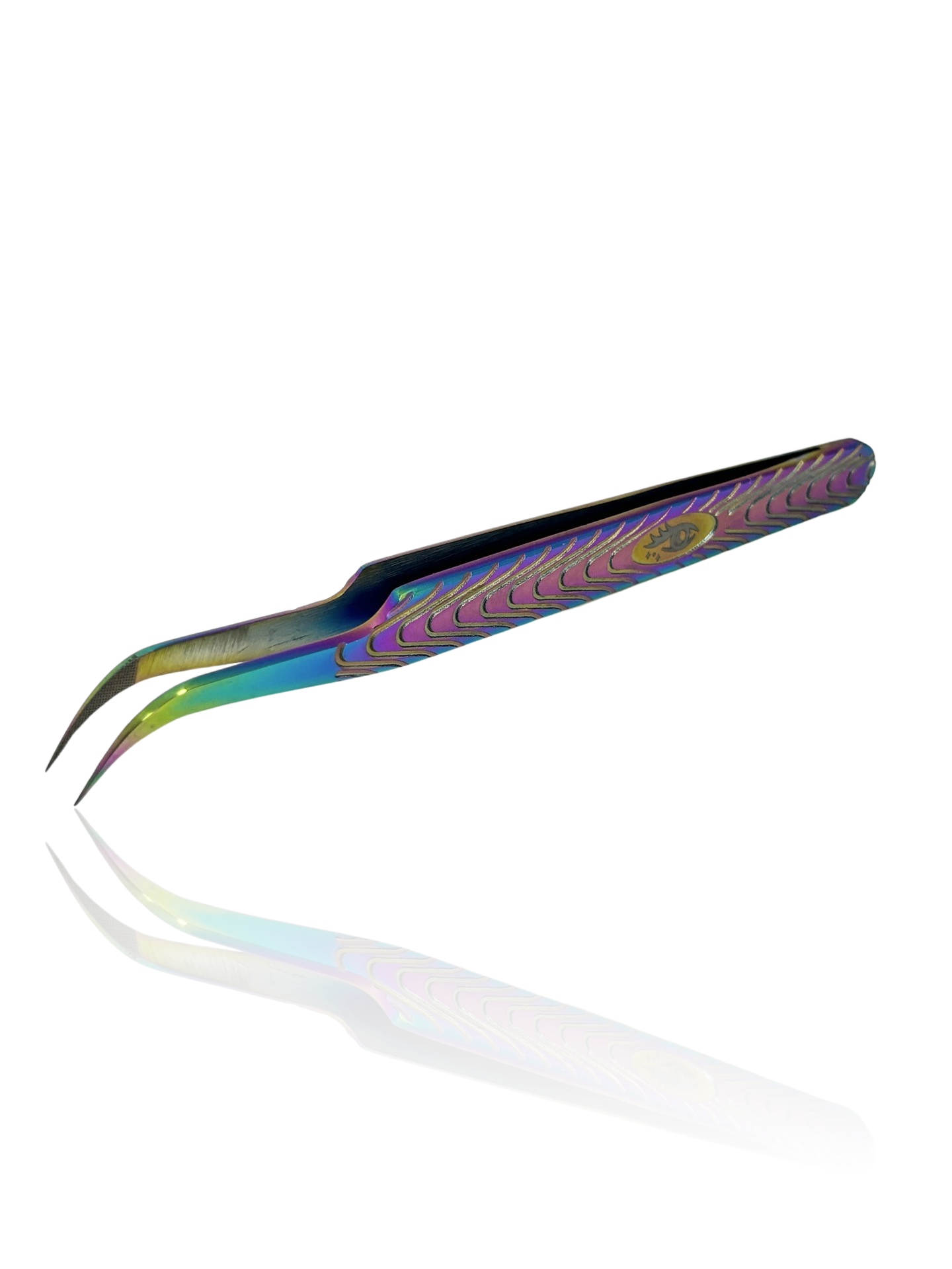 Side view of the Curved Metallic Fiber Tweezer with the tips pointing down