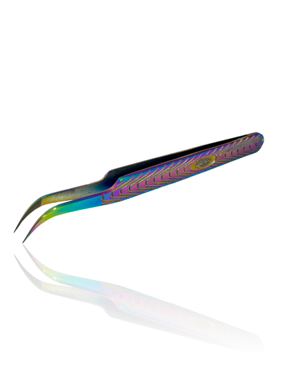 Side view of the Curved Metallic Fiber Tweezer with the tips pointing down