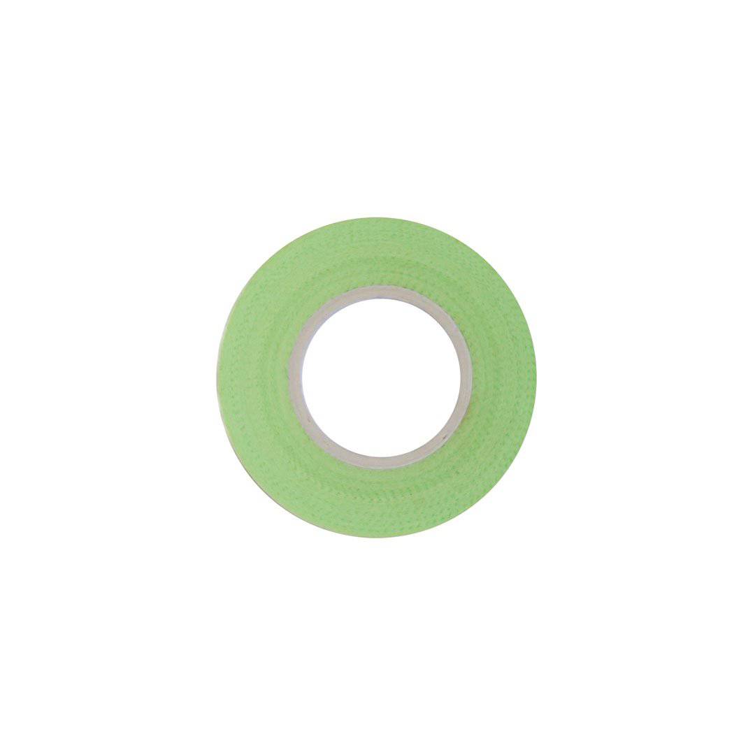 Top down view of green lash tape