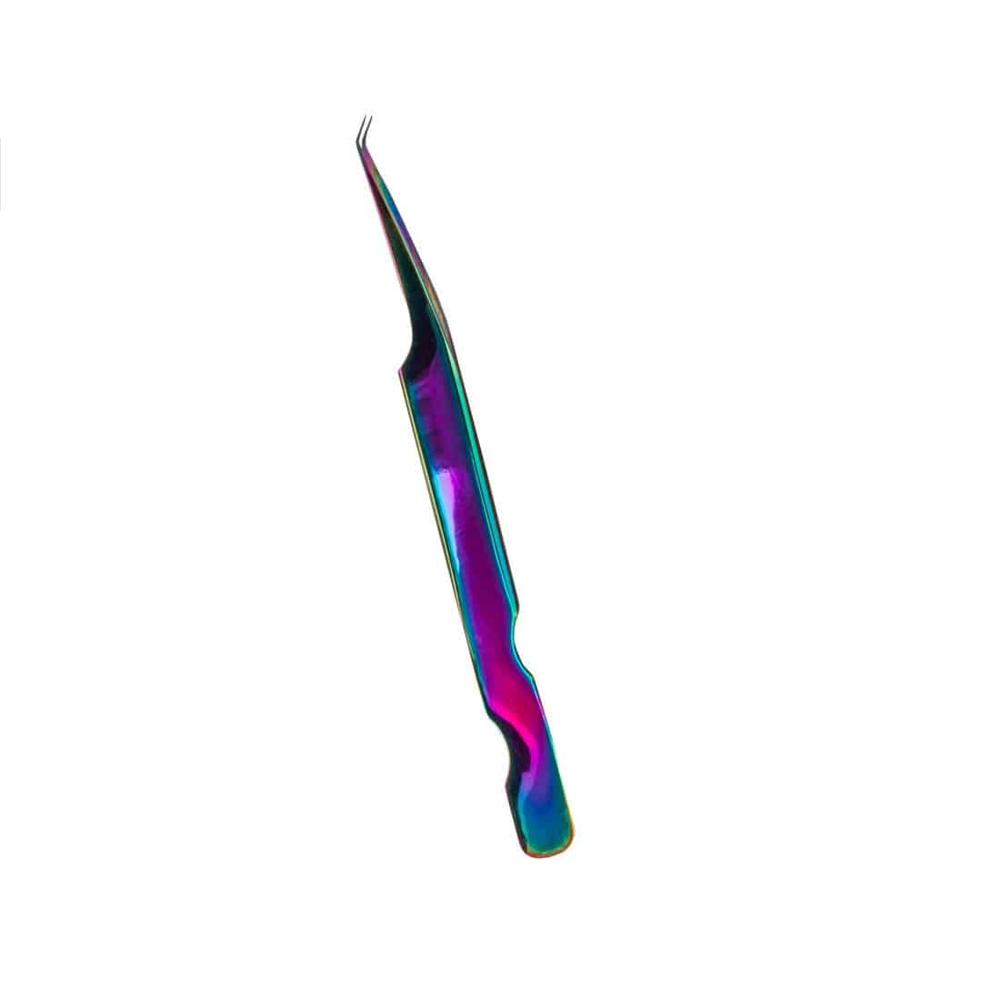 Full side view of the Signature Series Mini Mega Mermaid 45-degree Lash Tweezer