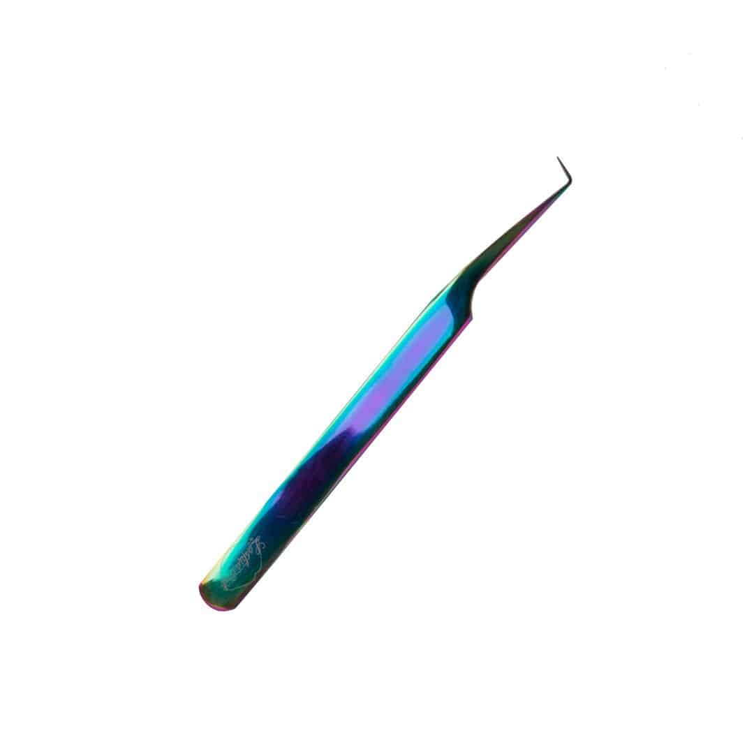 Full side view of the Signature Series Mini Mega Mermaid 90-degree Lash Tweezer
